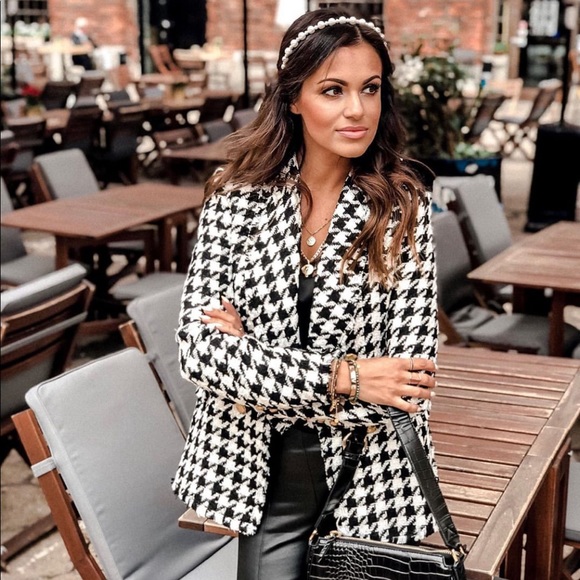 LAST ONE Zara Tweed Jacket Gold Buttons NWT - Picture 14 of 16